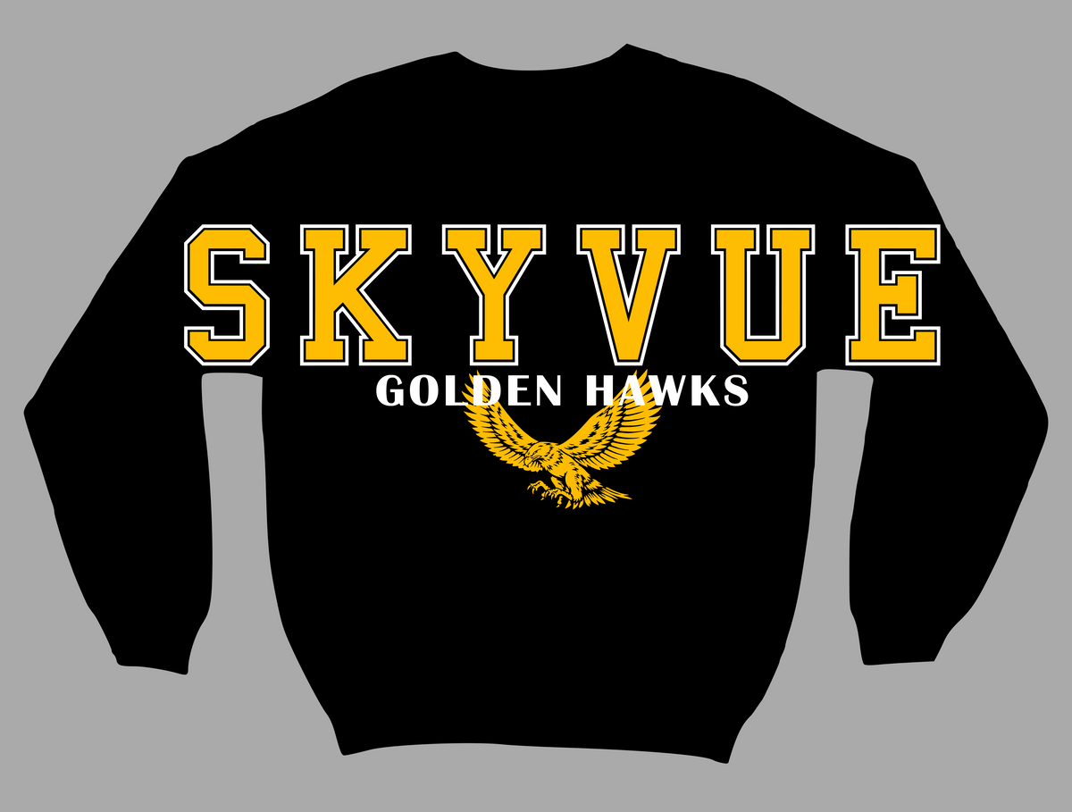 Oversized Print Crewneck- Skyvue