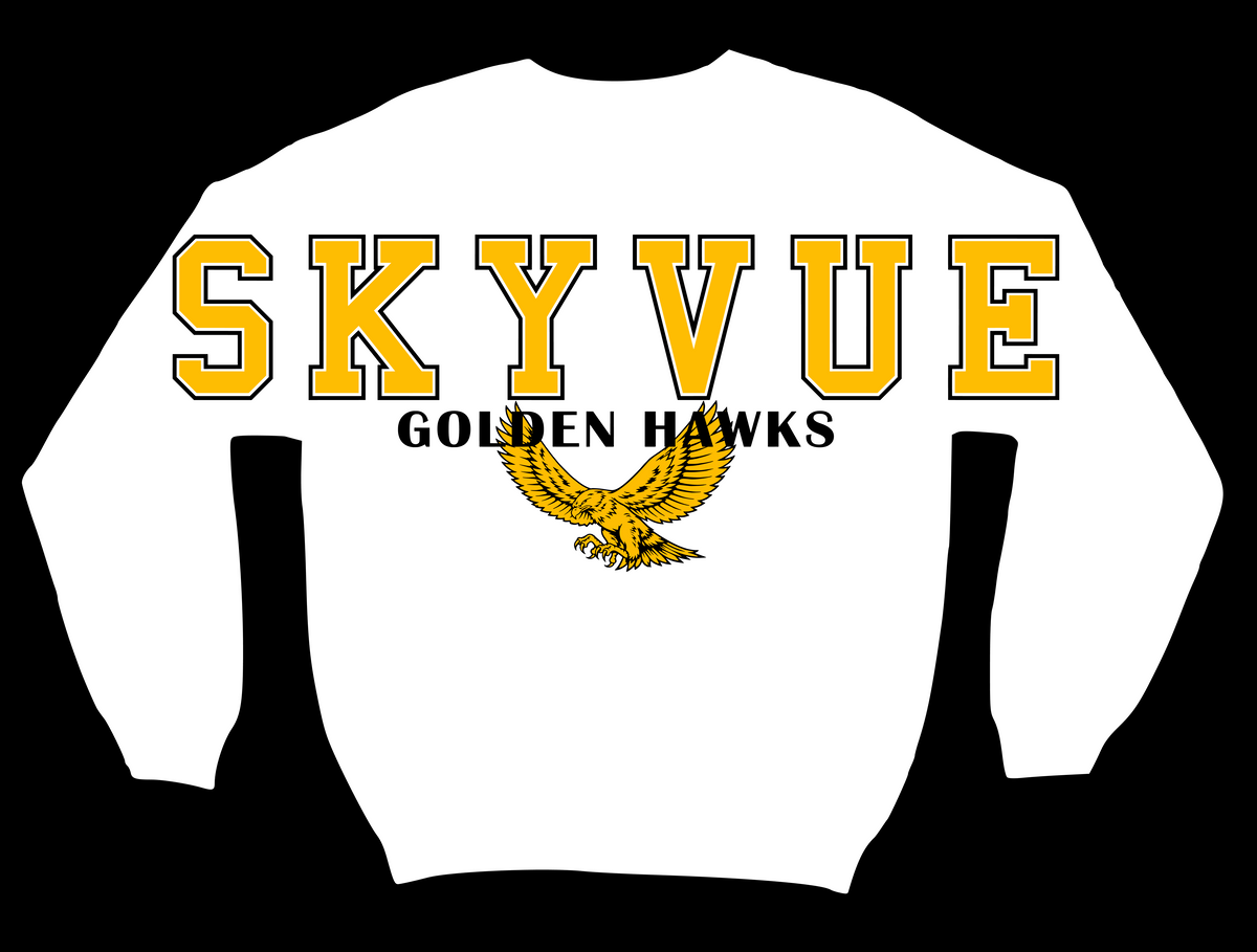 Oversized Print Crewneck- Skyvue