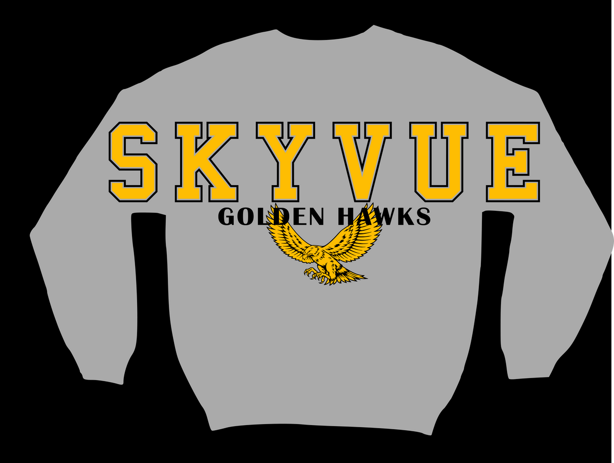 Oversized Print Crewneck- Skyvue